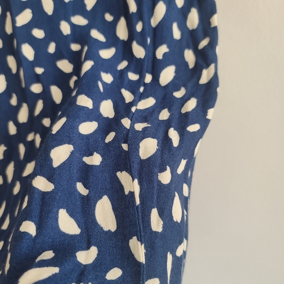 Reformation 0 Blue Dots Slip Midi Dress - Picture 6 of 12